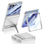 Custodia per telefono GKK Triumph ultra sottile a copertura totale con supporto magnetico integrato e chiusura a scatto., For Galaxy Z Flip8 5G