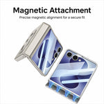 Custodia per telefono GKK con cerniera pieghevole magnetica integrata e supporto girevole, a copertura totale., For Galaxy Z Flip8 5G