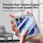 Custodia per telefono GKK con cerniera pieghevole magnetica integrata e supporto girevole, a copertura totale., For Galaxy Z Flip8 5G