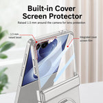 Custodia per telefono GKK con cerniera pieghevole magnetica integrata e supporto girevole, a copertura totale., For Galaxy Z Flip8 5G
