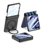 Custodia per telefono GKK con cerniera pieghevole magnetica integrata e supporto girevole, a copertura totale., For Galaxy Z Flip8 5G