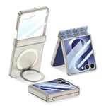 Custodia per telefono GKK con cerniera pieghevole magnetica integrata e supporto girevole, a copertura totale., For Galaxy Z Flip8 5G
