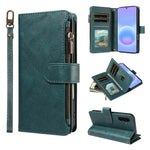 P03 Custodia per telefono in similpelle di vitello con 9 scomparti per carte, chiusura a cerniera e cinturino da polso, For Galaxy A57 5G, For Galaxy A37 5G, For Galaxy A27 5G, For Galaxy A07 5G / A06 5G / 4G