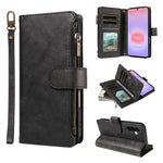 P03 Custodia per telefono in similpelle di vitello con 9 scomparti per carte, chiusura a cerniera e cinturino da polso, For Galaxy A57 5G, For Galaxy A37 5G, For Galaxy A27 5G, For Galaxy A07 5G / A06 5G / 4G