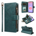 P03 Custodia per telefono in similpelle di vitello con 9 scomparti per carte, chiusura a cerniera e cinturino da polso, For Galaxy A57 5G, For Galaxy A37 5G, For Galaxy A27 5G, For Galaxy A07 5G / A06 5G / 4G
