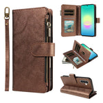 P03 Custodia per telefono in similpelle di vitello con 9 scomparti per carte, chiusura a cerniera e cinturino da polso, For Galaxy A57 5G, For Galaxy A37 5G, For Galaxy A27 5G, For Galaxy A07 5G / A06 5G / 4G