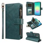 P03 Custodia per telefono in similpelle di vitello con 9 scomparti per carte, chiusura a cerniera e cinturino da polso, For Galaxy A57 5G, For Galaxy A37 5G, For Galaxy A27 5G, For Galaxy A07 5G / A06 5G / 4G