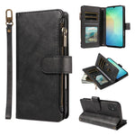 P03 Custodia per telefono in similpelle di vitello con 9 scomparti per carte, chiusura a cerniera e cinturino da polso, For Galaxy A57 5G, For Galaxy A37 5G, For Galaxy A27 5G, For Galaxy A07 5G / A06 5G / 4G