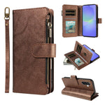 P03 Custodia per telefono in similpelle di vitello con 9 scomparti per carte, chiusura a cerniera e cinturino da polso, For Galaxy A26 / A17 / A16 5G, For Galaxy A36 / A56 5G, For Galaxy A15 5G, For Galaxy A55 5G