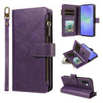 P03 Custodia per telefono in similpelle di vitello con 9 scomparti per carte, chiusura a cerniera e cinturino da polso, For Galaxy A26 / A17 / A16 5G, For Galaxy A36 / A56 5G, For Galaxy A15 5G, For Galaxy A55 5G