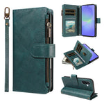 P03 Custodia per telefono in similpelle di vitello con 9 scomparti per carte, chiusura a cerniera e cinturino da polso, For Galaxy A26 / A17 / A16 5G, For Galaxy A36 / A56 5G, For Galaxy A15 5G, For Galaxy A55 5G