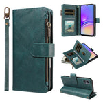 P03 Custodia per telefono in similpelle di vitello con 9 scomparti per carte, chiusura a cerniera e cinturino da polso, For Galaxy A35 5G, For Galaxy A05, For Galaxy A05s, For Galaxy A25 5G