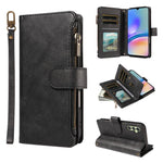 P03 Custodia per telefono in similpelle di vitello con 9 scomparti per carte, chiusura a cerniera e cinturino da polso, For Galaxy A35 5G, For Galaxy A05, For Galaxy A05s, For Galaxy A25 5G