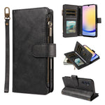 P03 Custodia per telefono in similpelle di vitello con 9 scomparti per carte, chiusura a cerniera e cinturino da polso, For Galaxy A35 5G, For Galaxy A05, For Galaxy A05s, For Galaxy A25 5G