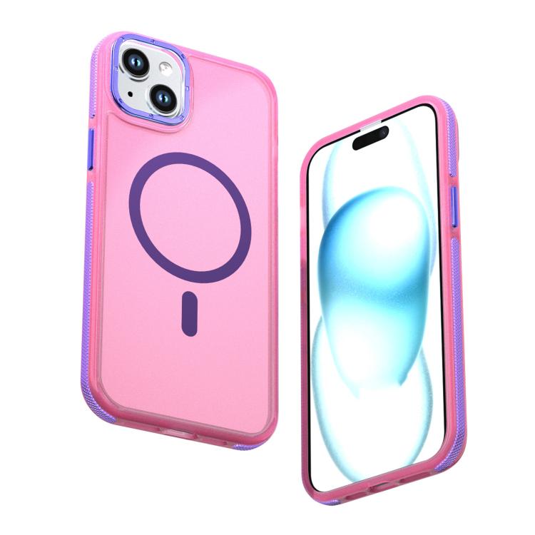 Custodia magnetica per telefono a contrasto bicolore, For iPhone 15 Plus / 14 Plus, For iPhone 15, For iPhone 14 / 13, For iPhone 14 Pro, For iPhone 14 Pro Max, For iPhone 13 Pro Max