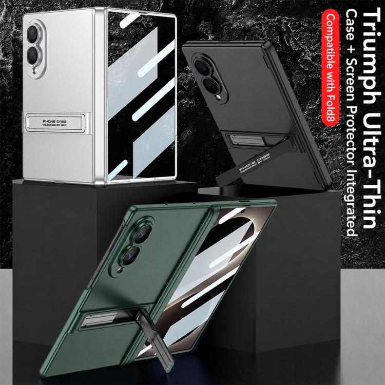 Custodia per telefono GKK Triumph ultra sottile a copertura totale con supporto magnetico integrato e chiusura a scatto., For Galaxy Z Fold8 5G