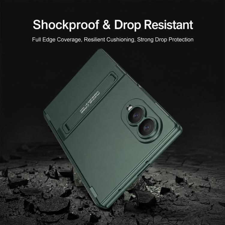 Custodia per telefono GKK Triumph ultra sottile a copertura totale con supporto magnetico integrato e chiusura a scatto., For Galaxy Z Fold8 5G