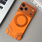 Custodia per telefono in silicone con supporto magnetico e armatura senza cornice., For iPhone 17 Pro Max