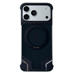 Custodia per telefono in silicone con supporto magnetico e armatura senza cornice., For iPhone 17 Pro Max