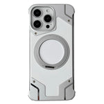 Custodia per telefono in silicone con supporto magnetico e armatura senza cornice., For iPhone 14 Pro Max, For iPhone 13 Pro Max