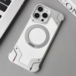 Custodia per telefono in silicone con supporto magnetico e armatura senza cornice., For iPhone 14 Pro Max, For iPhone 13 Pro Max
