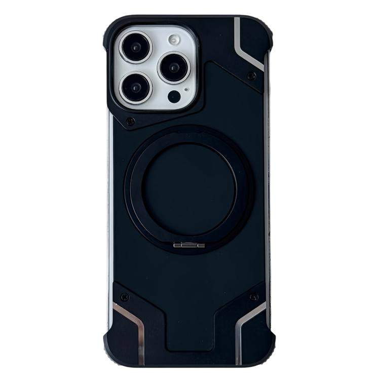 Custodia per telefono in silicone con supporto magnetico e armatura senza cornice., For iPhone 14 Pro Max, For iPhone 13 Pro Max