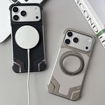 Custodia per telefono in silicone con supporto magnetico e armatura senza cornice., For iPhone 14 Pro Max, For iPhone 13 Pro Max