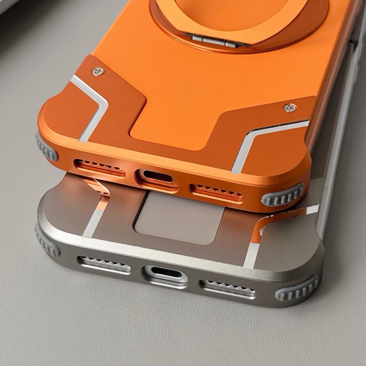Custodia per telefono in silicone con supporto magnetico e armatura senza cornice., For iPhone 14 Pro Max, For iPhone 13 Pro Max