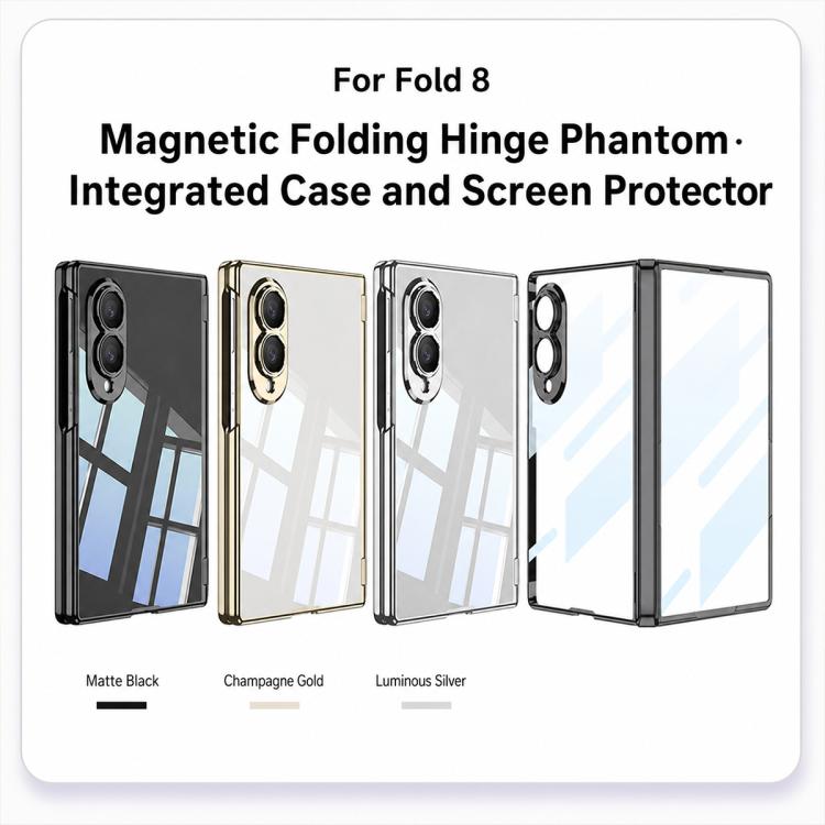 Custodia per telefono Phantom con cerniera magnetica integrata GKK, For Galaxy Z Fold8 5G, For Galaxy Z Fold8 Ultra 5G