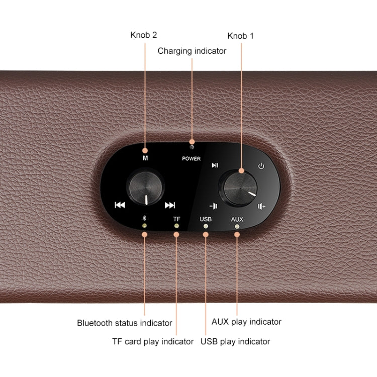 Subwoofer portatile Bluetooth D30 in legno 16W