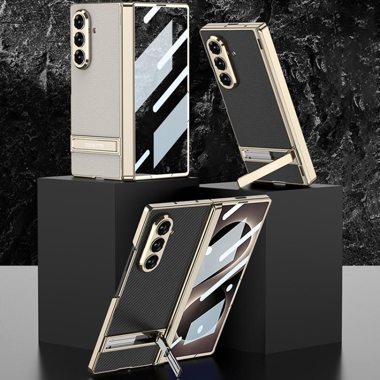 Custodia magnetica in pelle GKK integrata per telefono Triumph Phantom con supporto, For Galaxy Z Fold8 Ultra 5G