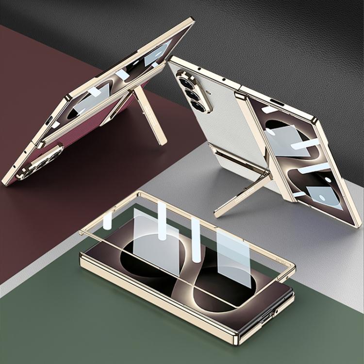 Custodia magnetica in pelle GKK integrata per telefono Triumph Phantom con supporto, For Galaxy Z Fold8 Ultra 5G