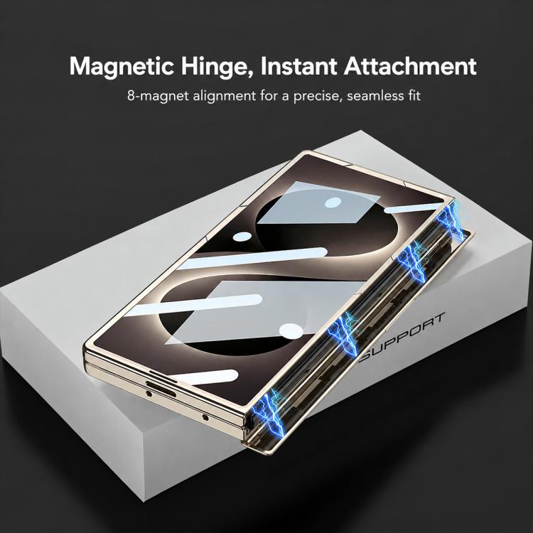 Custodia magnetica in pelle GKK integrata per telefono Triumph Phantom con supporto, For Galaxy Z Fold8 Ultra 5G