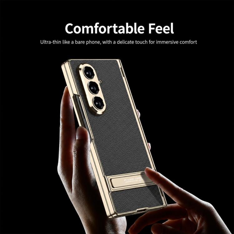 Custodia magnetica in pelle GKK integrata per telefono Triumph Phantom con supporto, For Galaxy Z Fold8 Ultra 5G
