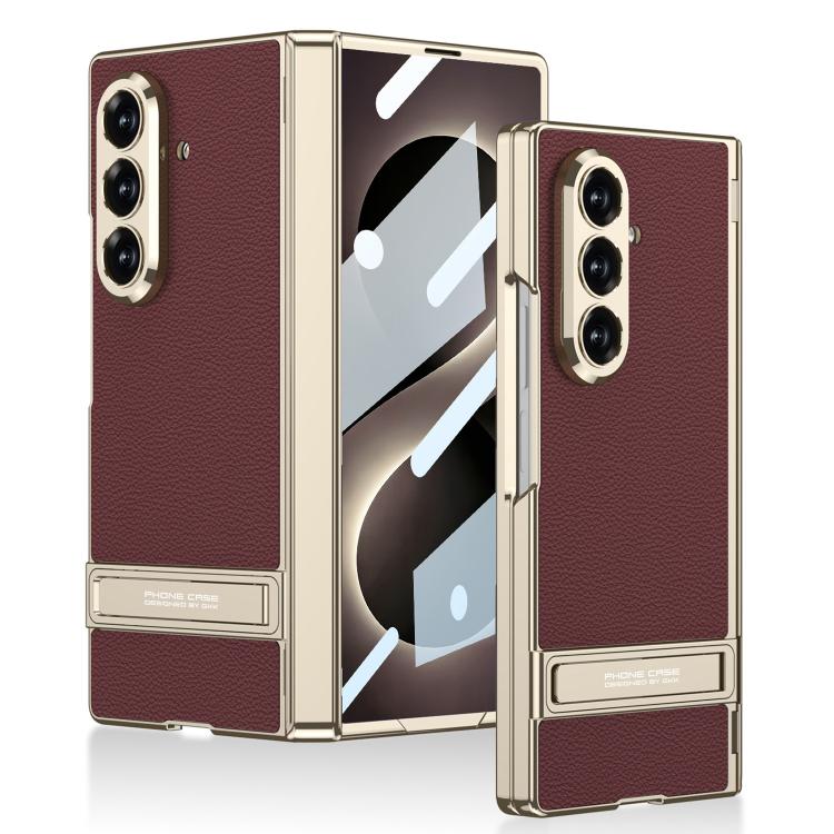 Custodia magnetica in pelle GKK integrata per telefono Triumph Phantom con supporto, For Galaxy Z Fold8 Ultra 5G