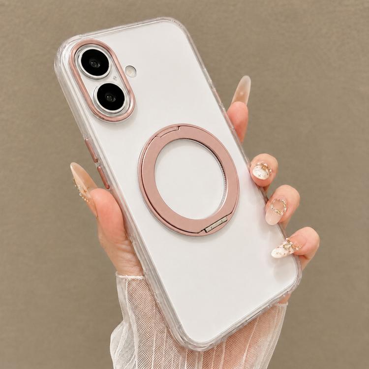 Custodia per telefono antiurto con supporto magnetico girevole e airbag integrato., For iPhone 16 Pro, For iPhone 16 Plus, For iPhone 16, For iPhone 15 Pro Max