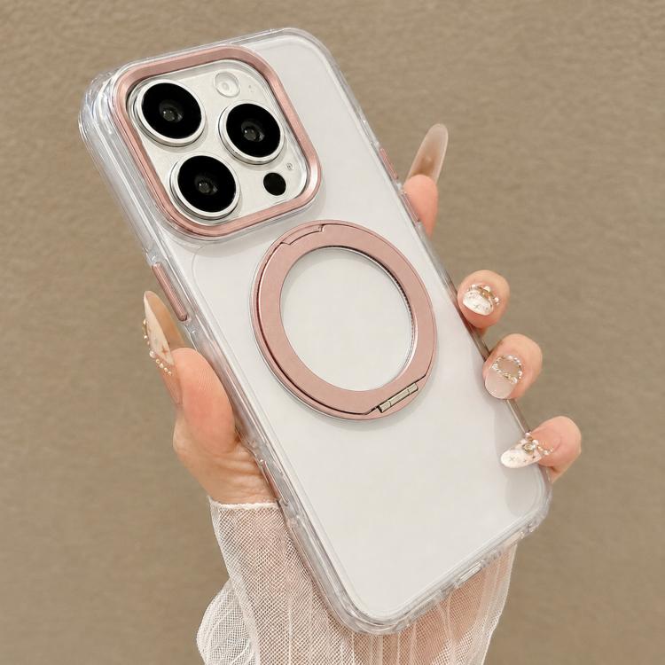 Custodia per telefono antiurto con supporto magnetico girevole e airbag integrato., For iPhone 16 Pro, For iPhone 16 Plus, For iPhone 16, For iPhone 15 Pro Max