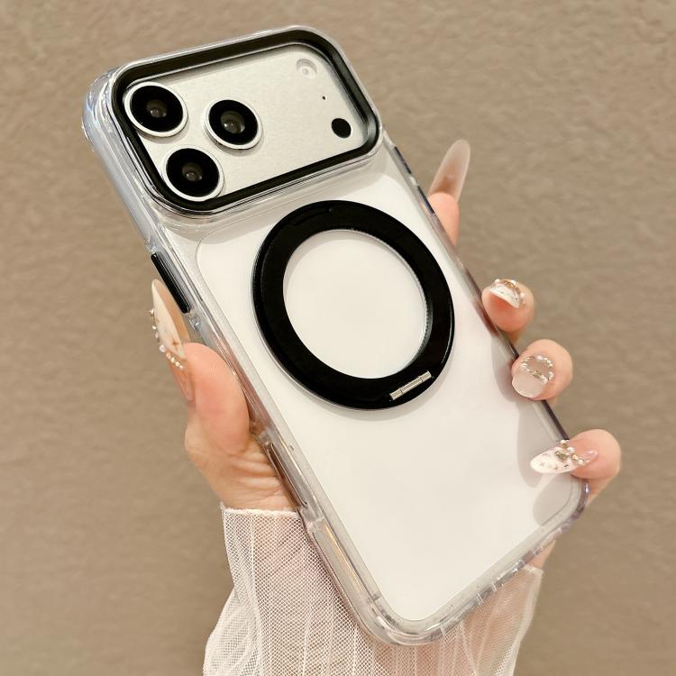 Custodia per telefono antiurto con supporto magnetico girevole e airbag integrato., For iPhone 17 Pro Max, For iPhone 17 Pro, For iPhone 17, For iPhone 16 Pro Max