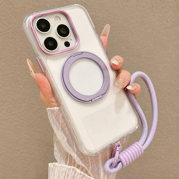 Custodia per telefono antiurto con airbag, supporto magnetico girevole e cinturino da polso., For iPhone 13 Pro, For iPhone 13, For iPhone 12