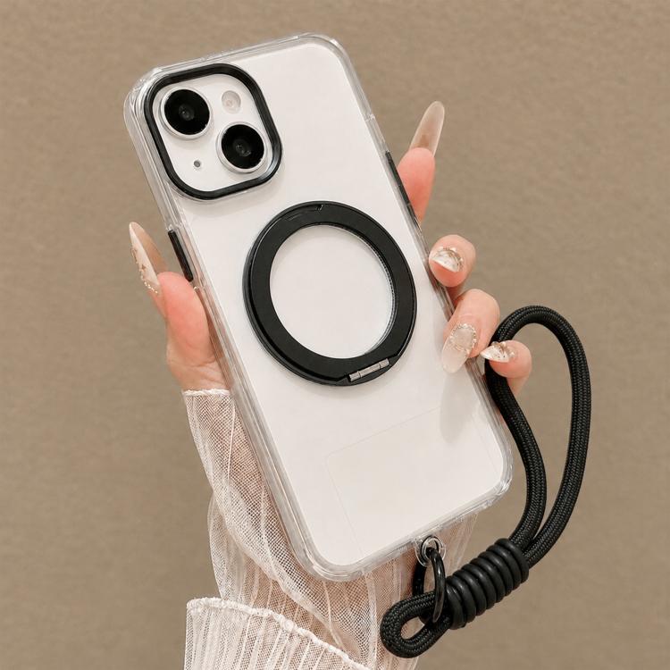 Custodia per telefono antiurto con airbag, supporto magnetico girevole e cinturino da polso., For iPhone 14, For iPhone 14 Pro, For iPhone 14 Pro Max, For iPhone 13 Pro Max