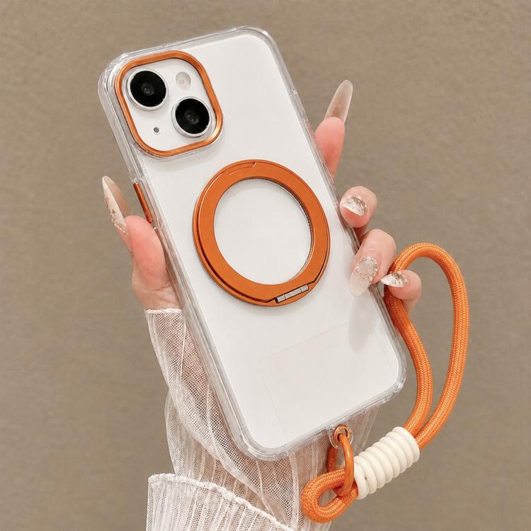 Custodia per telefono antiurto con airbag, supporto magnetico girevole e cinturino da polso., For iPhone 14, For iPhone 14 Pro, For iPhone 14 Pro Max, For iPhone 13 Pro Max