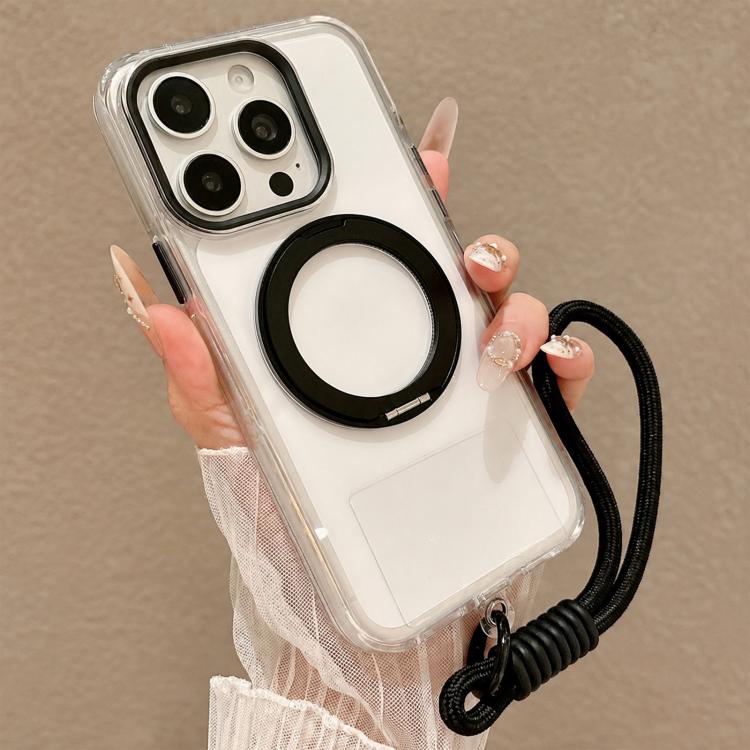 Custodia per telefono antiurto con airbag, supporto magnetico girevole e cinturino da polso., For iPhone 14, For iPhone 14 Pro, For iPhone 14 Pro Max, For iPhone 13 Pro Max