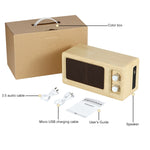 Subwoofer Bluetooth D60 16W in legno con supporto TF e AUX
