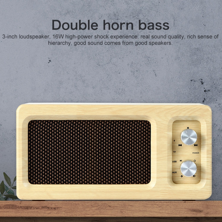 Subwoofer Bluetooth D60 16W in legno con supporto TF e AUX