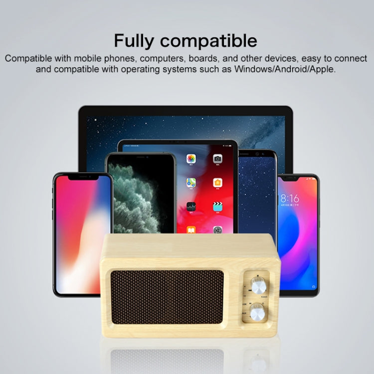 Subwoofer Bluetooth D60 16W in legno con supporto TF e AUX
