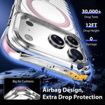 Custodia magnetica antiurto con angoli ammortizzanti e motivo a onde per telefono., For iPhone 17 Pro Max, For iPhone 17 Pro, For iPhone 17