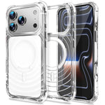 Custodia magnetica antiurto con angoli ammortizzanti e motivo a onde per telefono., For iPhone 17 Pro Max, For iPhone 17 Pro, For iPhone 17