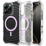 Custodia magnetica antiurto con angoli ammortizzanti e motivo a onde per telefono., For iPhone 16 Pro Max, For iPhone 16 Pro, For iPhone 16 Plus