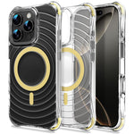 Custodia magnetica antiurto con angoli ammortizzanti e motivo a onde per telefono., For iPhone 16 Pro Max, For iPhone 16 Pro, For iPhone 16 Plus