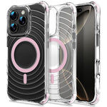 Custodia magnetica antiurto con angoli ammortizzanti e motivo a onde per telefono., For iPhone 16 Pro Max, For iPhone 16 Pro, For iPhone 16 Plus